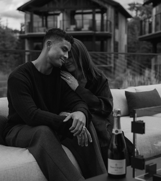 Firepit Toasts and Alpine Beauty in a Jackson Proposal Story