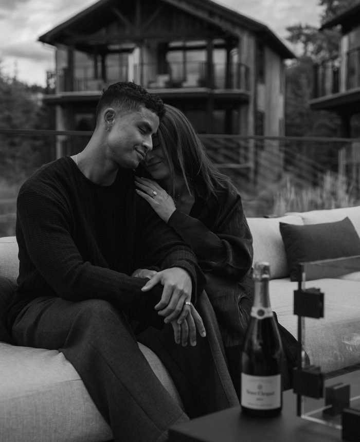 Firepit Toasts and Alpine Beauty in a Jackson Proposal Story